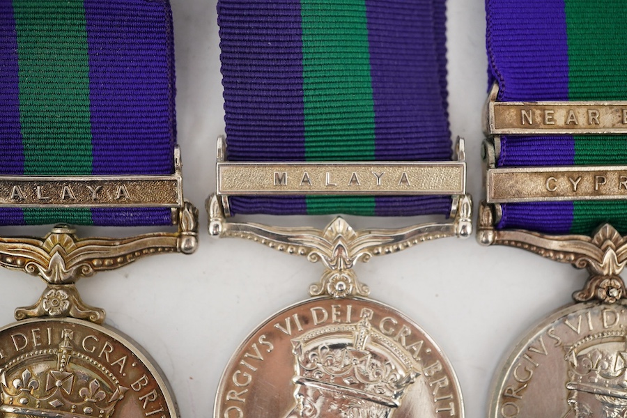 Four George VI General Service Medals